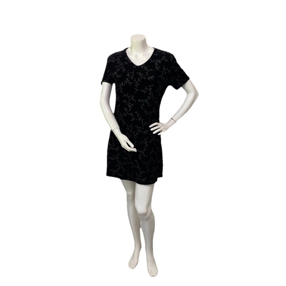 Jaqueline Ferrar 6P Vintage Black Sparkle MiniDress GrungeFairy Maximalist Retro